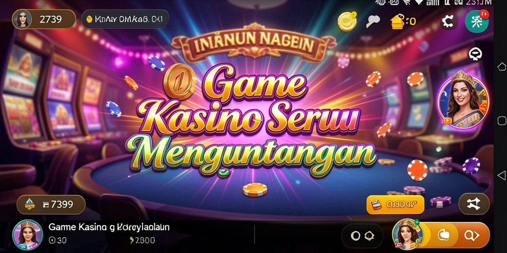 Screenshot dari gameplay Kasino yang menarik dan seru.