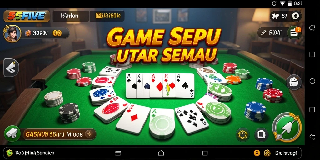 Screenshot gameplay Gaple seru di 55FIVE.