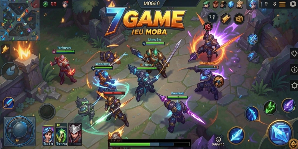 Tampilan pertarungan seru dalam 7GAME yang mendebarkan.