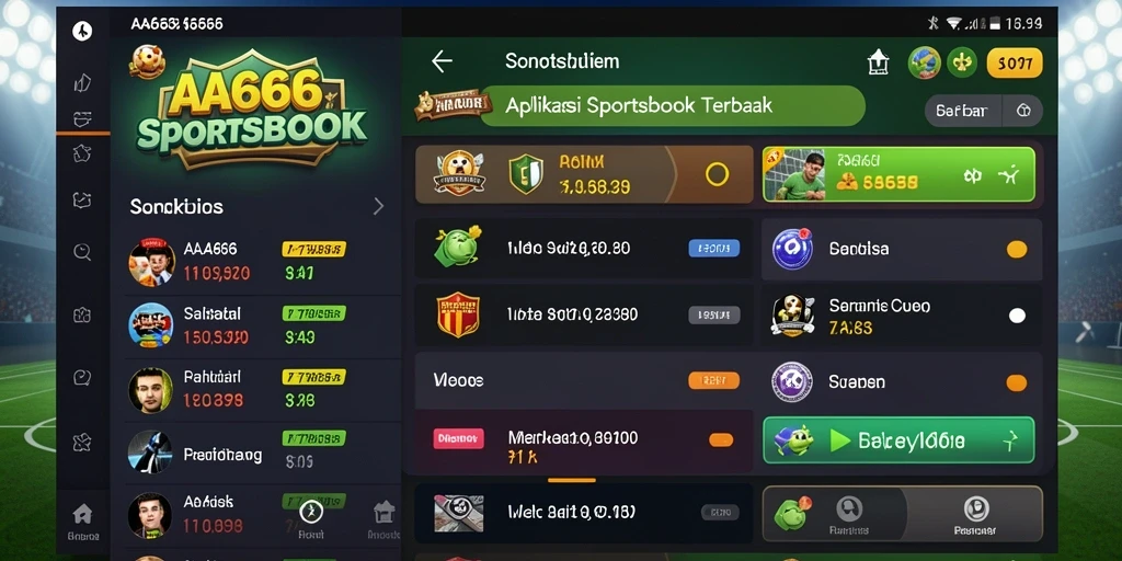 Tampilan gameplay taruhan olahraga yang menarik di AA666.