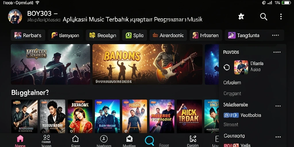 Tampilan gameplay dan fitur seru dari BOY303 untuk penggemar musik.