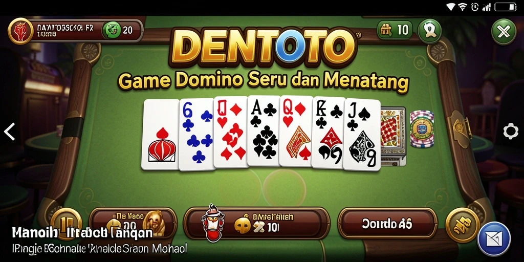 Tampilan gameplay DENTOTO yang seru dan interaktif.