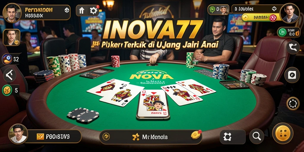 Gambaran gameplay seru dan interaktif dalam INOVA77 Poker.