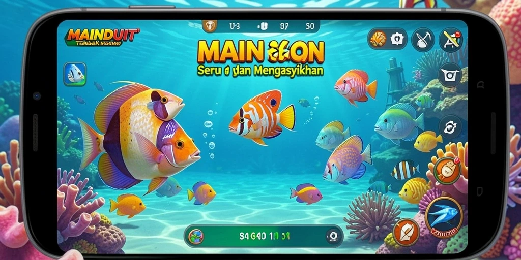 Gameplay seru MAINDUIT dengan aksi menembak ikan.