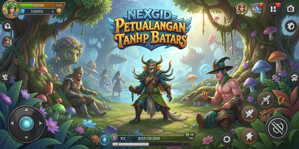 Tangkapan layar gameplay NEXGID menampilkan petualangan mendebarkan di dunia fantasi.
