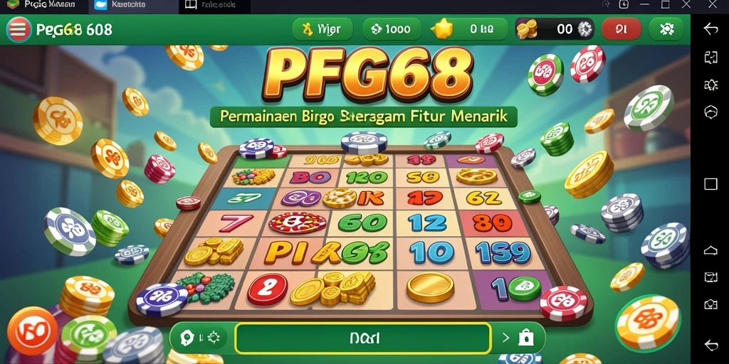 Screenshot gameplay PGG68 menampilkan suasana seru permainan Bingo.