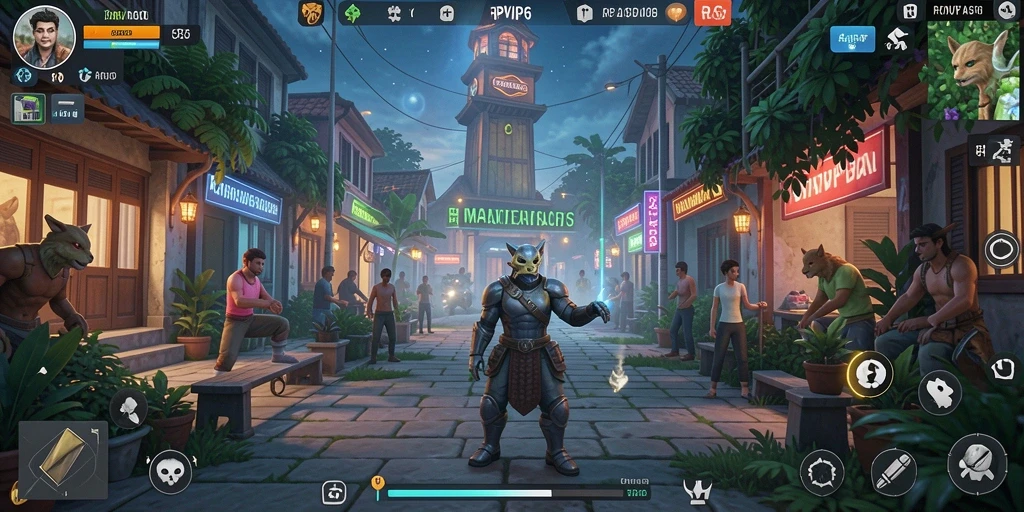 Screenshot gameplay RPVIP6 yang menunjukkan interaksi karakter dalam simulasi.