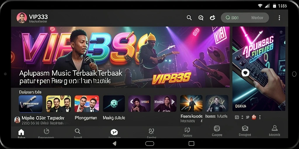 Screenshot menampilkan antarmuka <strong>VIP333</strong> dengan berbagai pilihan lagu.